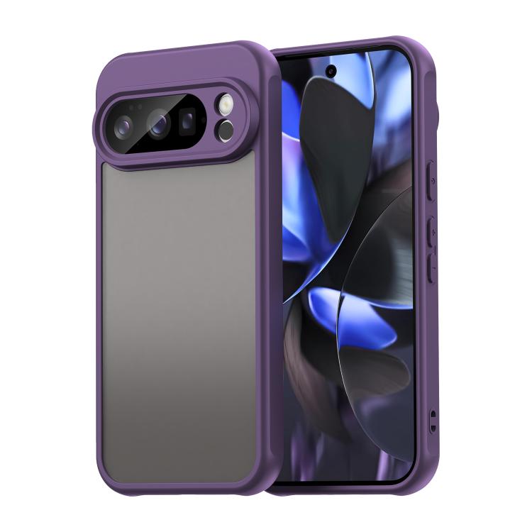 For Google Pixel 10 Pro Fan Dun Series TPU Hybrid PC Frosted Phone Case(Purple) - Google Cases by buy2fix | Online Shopping UK | buy2fix