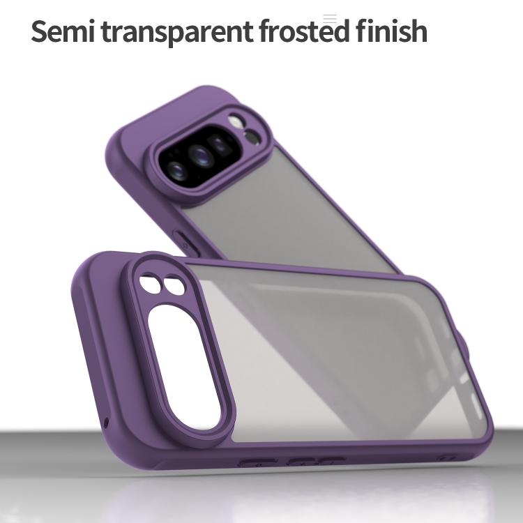 For Google Pixel 10 Pro Fan Dun Series TPU Hybrid PC Frosted Phone Case(Purple) - Google Cases by buy2fix | Online Shopping UK | buy2fix