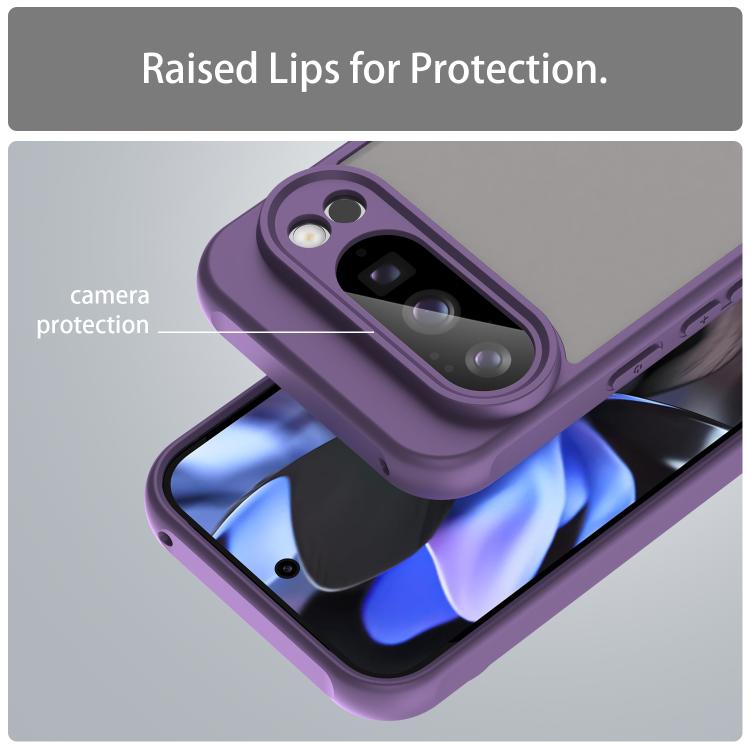For Google Pixel 10 Pro Fan Dun Series TPU Hybrid PC Frosted Phone Case(Purple) - Google Cases by buy2fix | Online Shopping UK | buy2fix