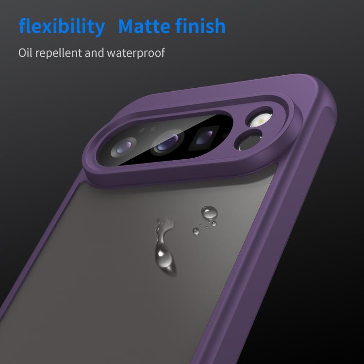 For Google Pixel 10 Pro Fan Dun Series TPU Hybrid PC Frosted Phone Case(Purple) - Google Cases by buy2fix | Online Shopping UK | buy2fix