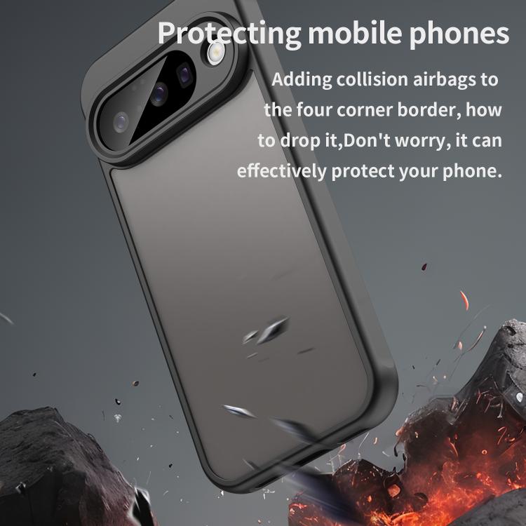 For Google Pixel 10 Fan Dun Series TPU Hybrid PC Frosted Phone Case(Black) - Google Cases by buy2fix | Online Shopping UK | buy2fix