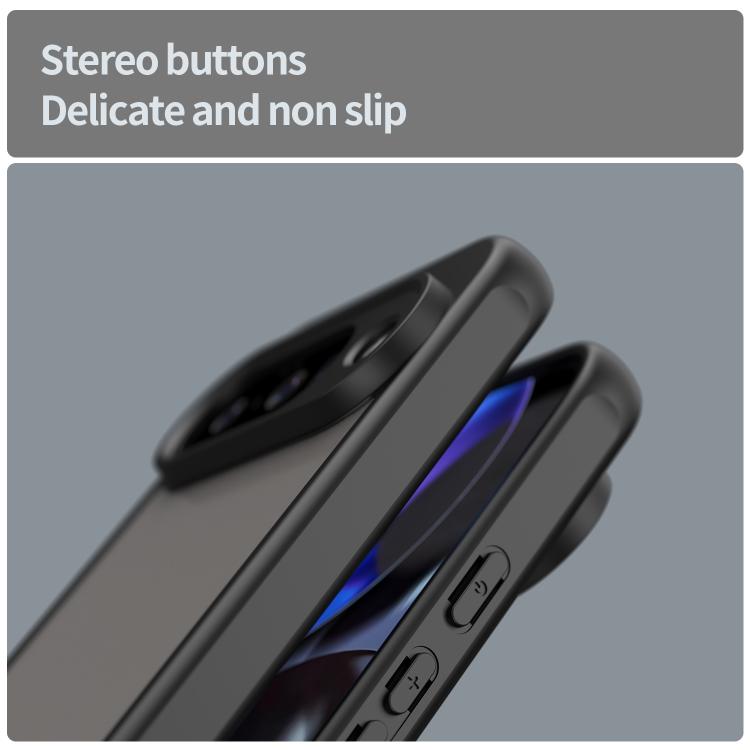 For Google Pixel 10 Fan Dun Series TPU Hybrid PC Frosted Phone Case(Black) - Google Cases by buy2fix | Online Shopping UK | buy2fix