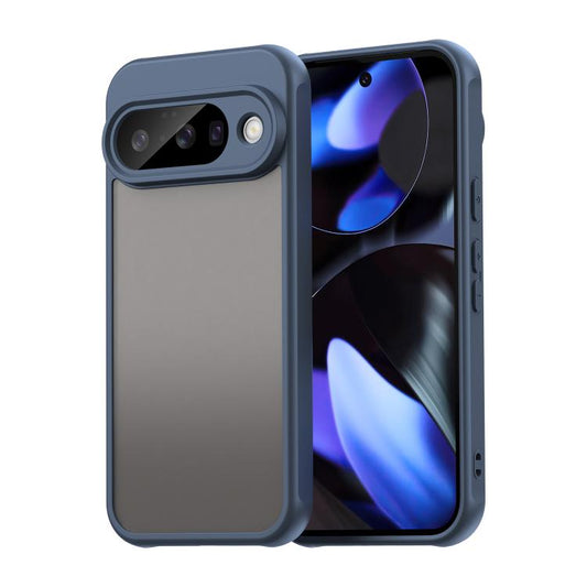 For Google Pixel 10 Fan Dun Series TPU Hybrid PC Frosted Phone Case(Blue) - Google Cases by buy2fix | Online Shopping UK | buy2fix