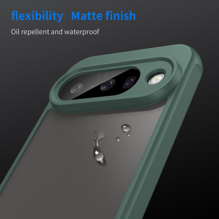 For Google Pixel 10 Fan Dun Series TPU Hybrid PC Frosted Phone Case(Green) - Google Cases by buy2fix | Online Shopping UK | buy2fix