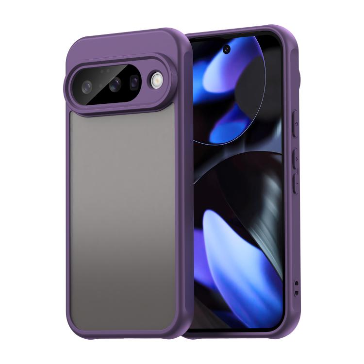 For Google Pixel 10 Fan Dun Series TPU Hybrid PC Frosted Phone Case(Purple) - Google Cases by buy2fix | Online Shopping UK | buy2fix