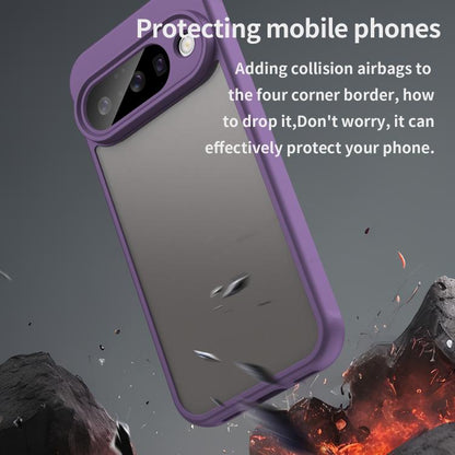 For Google Pixel 10 Fan Dun Series TPU Hybrid PC Frosted Phone Case(Purple) - Google Cases by buy2fix | Online Shopping UK | buy2fix