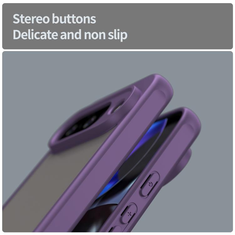 For Google Pixel 10 Fan Dun Series TPU Hybrid PC Frosted Phone Case(Purple) - Google Cases by buy2fix | Online Shopping UK | buy2fix