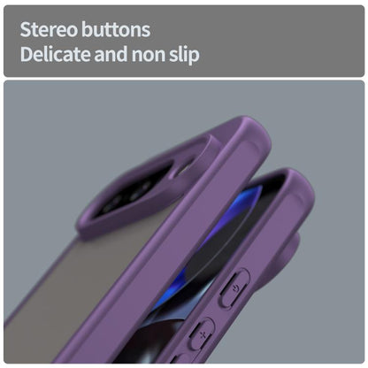 For Google Pixel 10 Fan Dun Series TPU Hybrid PC Frosted Phone Case(Purple) - Google Cases by buy2fix | Online Shopping UK | buy2fix