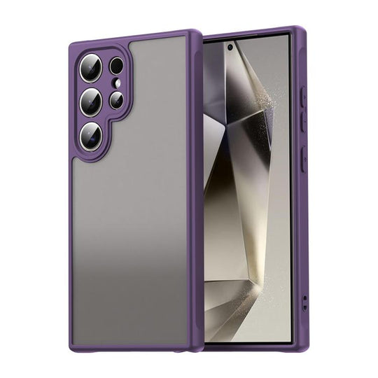 For Samsung Galaxy S24 Ultra 5G Fan Dun Series TPU Hybrid PC Frosted Phone Case(Purple)