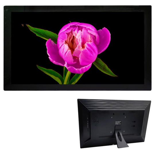 XCLT2150 21.5 inch IPS Screen WiFi Digital Cloud Photo Frame Wall Mounted LED Advertising Machine, Plug Type:EU Plug(Black)