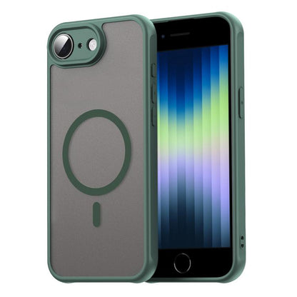 For iPhone 16e Fan Dun Series TPU Hybrid PC Frosted Magsafe Phone Case(Green) - iPhone 16e Cases by buy2fix | Online Shopping UK | buy2fix