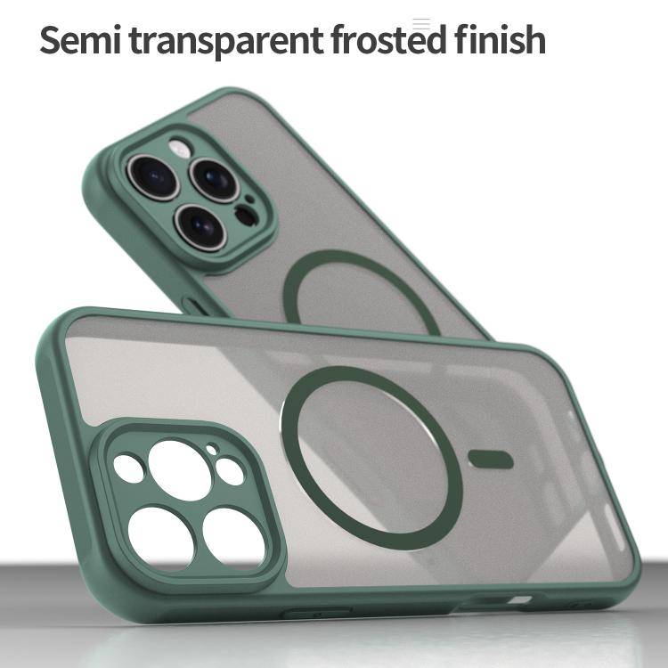 For iPhone 16e Fan Dun Series TPU Hybrid PC Frosted Magsafe Phone Case(Green) - iPhone 16e Cases by buy2fix | Online Shopping UK | buy2fix