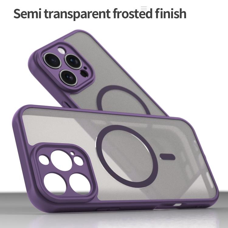 For iPhone 16e Fan Dun Series TPU Hybrid PC Frosted Magsafe Phone Case(Purple) - iPhone 16e Cases by buy2fix | Online Shopping UK | buy2fix