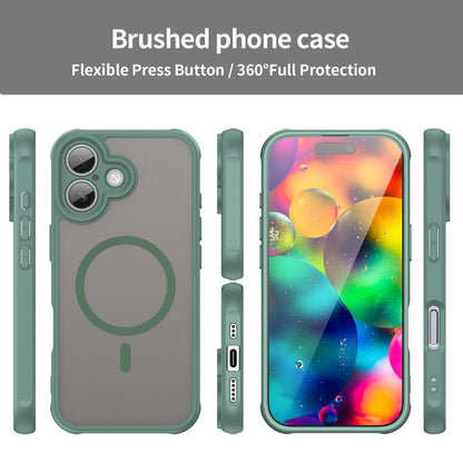 For iPhone 17 Fan Dun Series TPU Hybrid PC Frosted Magsafe Phone Case(Green) - iPhone 17 Cases by buy2fix | Online Shopping UK | buy2fix