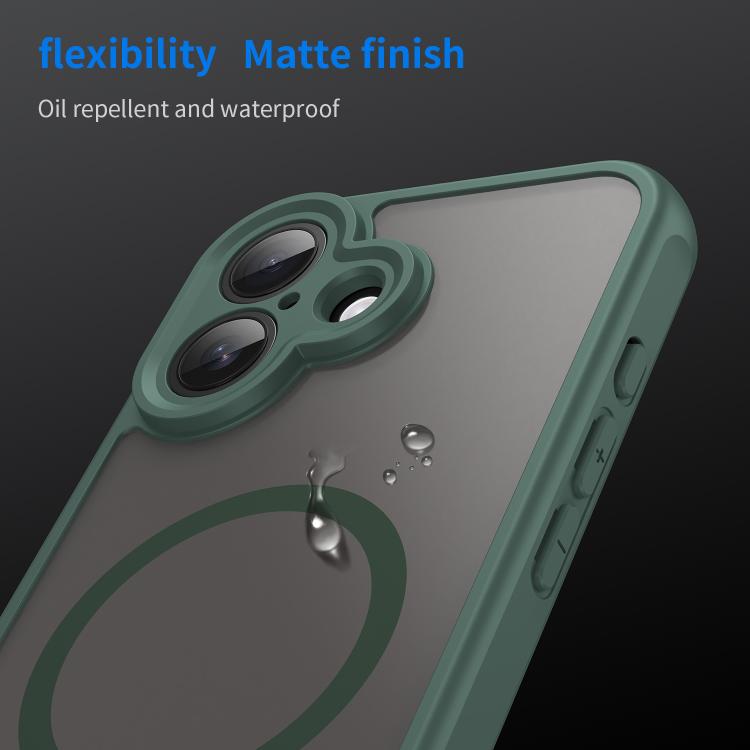 For iPhone 17 Fan Dun Series TPU Hybrid PC Frosted Magsafe Phone Case(Green) - iPhone 17 Cases by buy2fix | Online Shopping UK | buy2fix