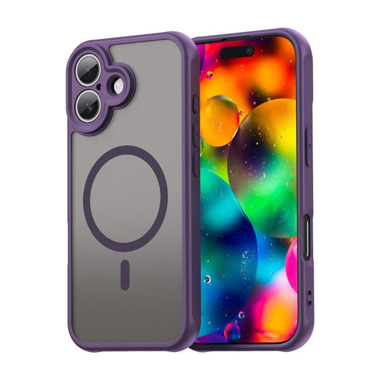 For iPhone 17 Fan Dun Series TPU Hybrid PC Frosted Magsafe Phone Case(Purple) - iPhone 17 Cases by buy2fix | Online Shopping UK | buy2fix