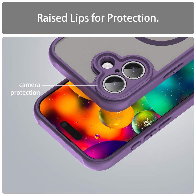 For iPhone 17 Fan Dun Series TPU Hybrid PC Frosted Magsafe Phone Case(Purple) - iPhone 17 Cases by buy2fix | Online Shopping UK | buy2fix