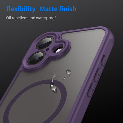 For iPhone 17 Fan Dun Series TPU Hybrid PC Frosted Magsafe Phone Case(Purple) - iPhone 17 Cases by buy2fix | Online Shopping UK | buy2fix