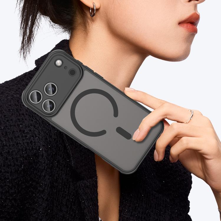 For iPhone 17 Pro Max Fan Dun Series TPU Hybrid PC Frosted Magsafe Phone Case(Black) - iPhone 17 Pro Max Cases by buy2fix | Online Shopping UK | buy2fix