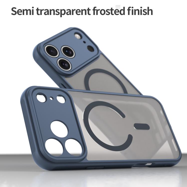 For iPhone 17 Pro Max Fan Dun Series TPU Hybrid PC Frosted Magsafe Phone Case(Blue) - iPhone 17 Pro Max Cases by buy2fix | Online Shopping UK | buy2fix