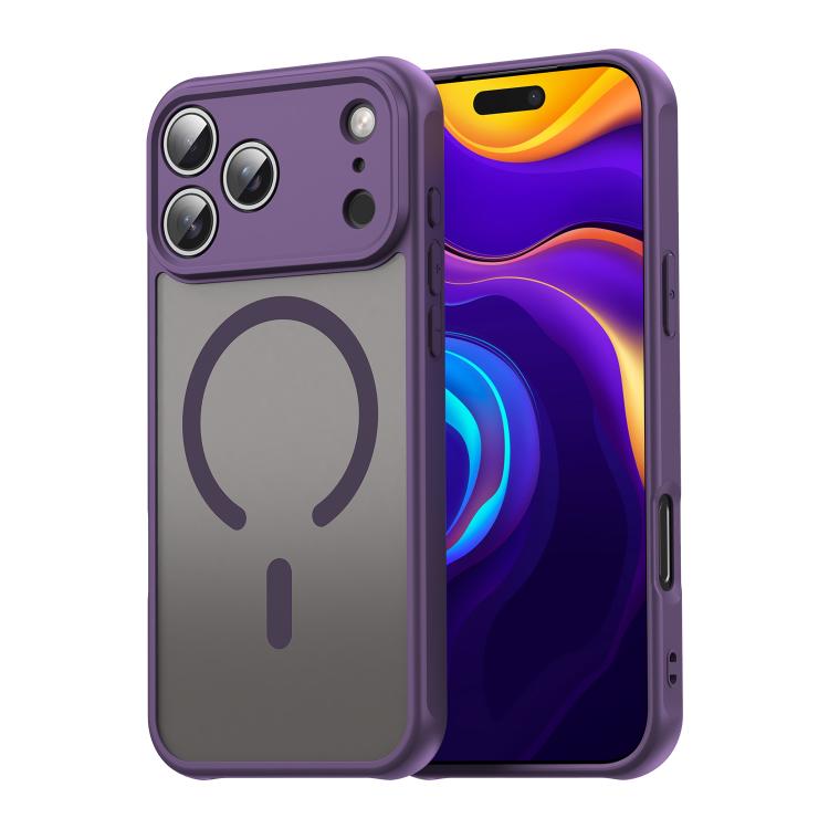 For iPhone 17 Pro Max Fan Dun Series TPU Hybrid PC Frosted Magsafe Phone Case(Purple) - iPhone 17 Pro Max Cases by buy2fix | Online Shopping UK | buy2fix