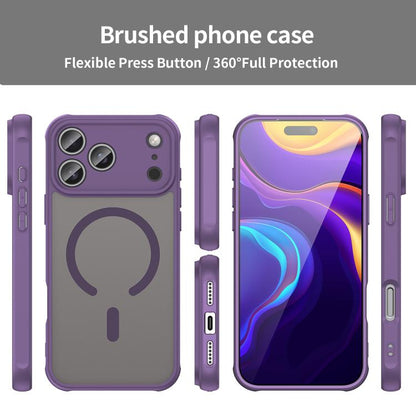 For iPhone 17 Pro Max Fan Dun Series TPU Hybrid PC Frosted Magsafe Phone Case(Purple) - iPhone 17 Pro Max Cases by buy2fix | Online Shopping UK | buy2fix