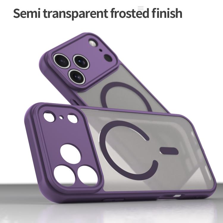 For iPhone 17 Pro Max Fan Dun Series TPU Hybrid PC Frosted Magsafe Phone Case(Purple) - iPhone 17 Pro Max Cases by buy2fix | Online Shopping UK | buy2fix