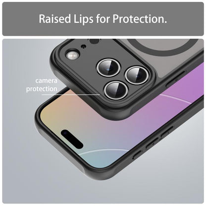 For iPhone 17 Pro Fan Dun Series TPU Hybrid PC Frosted Magsafe Phone Case(Black) - iPhone 17 Pro Cases by buy2fix | Online Shopping UK | buy2fix