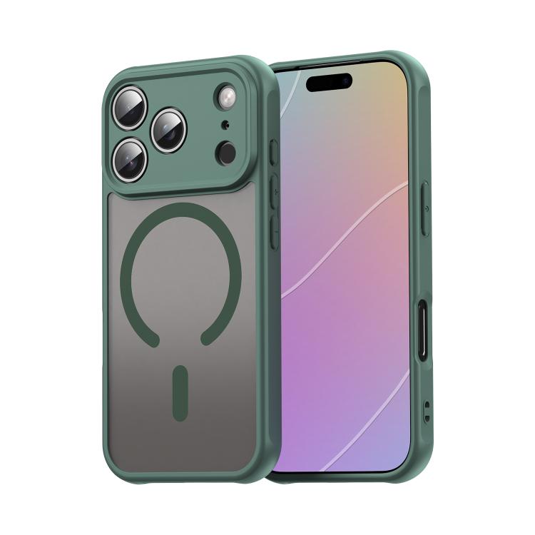 For iPhone 17 Pro Fan Dun Series TPU Hybrid PC Frosted Magsafe Phone Case(Green) - iPhone 17 Pro Cases by buy2fix | Online Shopping UK | buy2fix