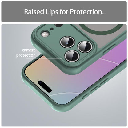 For iPhone 17 Pro Fan Dun Series TPU Hybrid PC Frosted Magsafe Phone Case(Green) - iPhone 17 Pro Cases by buy2fix | Online Shopping UK | buy2fix