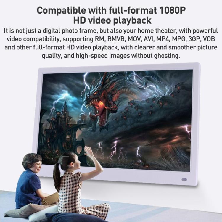 XCLT-1730 17.3 inch LED HD Screen WIFI Cloud Photo Frame with Stand, Plug:UK Plug(White) - 15 inch Above by buy2fix | Online Shopping UK | buy2fix