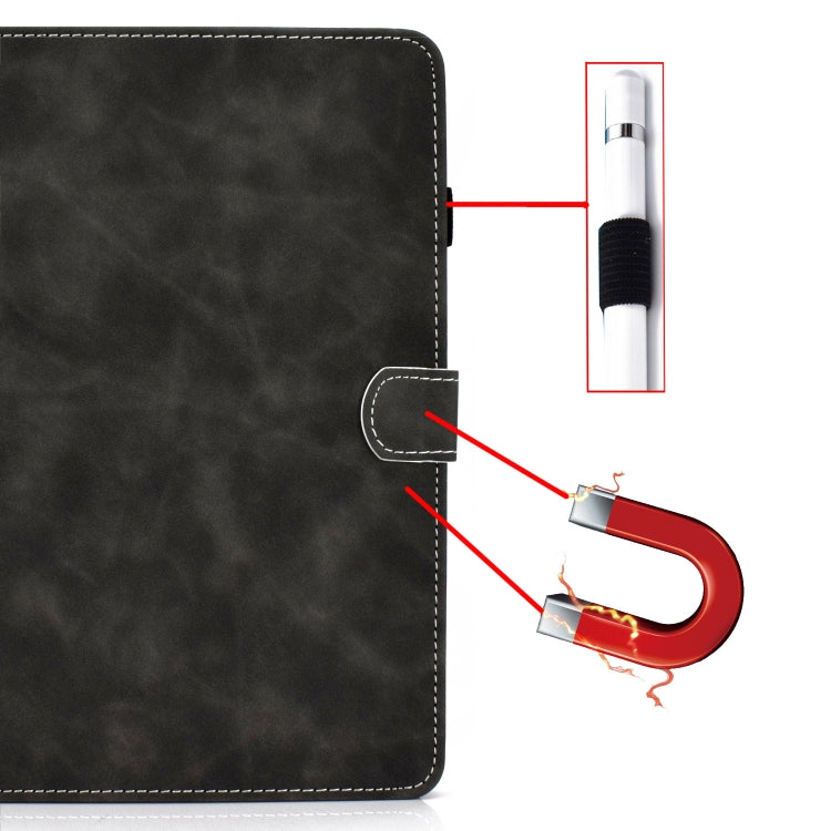 For iPad Air 2022 / 2020 10.9 Cowhide Texture Horizontal Flip Leather Case with Holder & Card Slots & Sleep / Wake-up Function(Grey) - iPad Air (2022) / (2020) 10.9 Cases by buy2fix | Online Shopping UK | buy2fix