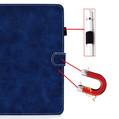 For iPad Air 2022 / 2020 10.9 Cowhide Texture Horizontal Flip Leather Case with Holder & Card Slots & Sleep / Wake-up Function(Blue) - iPad Air (2022) / (2020) 10.9 Cases by buy2fix | Online Shopping UK | buy2fix