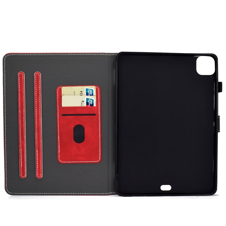 For iPad Air 2022 / 2020 10.9 Cowhide Texture Horizontal Flip Leather Case with Holder & Card Slots & Sleep / Wake-up Function(Red) - iPad Air (2022) / (2020) 10.9 Cases by buy2fix | Online Shopping UK | buy2fix