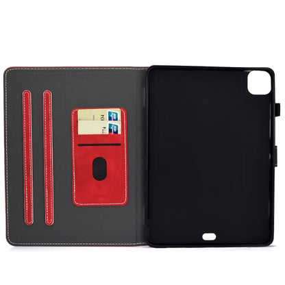 For iPad Air 2022 / 2020 10.9 Cowhide Texture Horizontal Flip Leather Case with Holder & Card Slots & Sleep / Wake-up Function(Red) - iPad Air (2022) / (2020) 10.9 Cases by buy2fix | Online Shopping UK | buy2fix