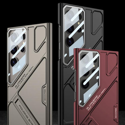 For Samsung Galaxy S24 Ultra 5G GKK Mech Style Ultra-thin Folding Holder Phone Case, Not Included Pen(Red) - Galaxy S24 Ultra 5G Cases by GKK | Online Shopping UK | buy2fix