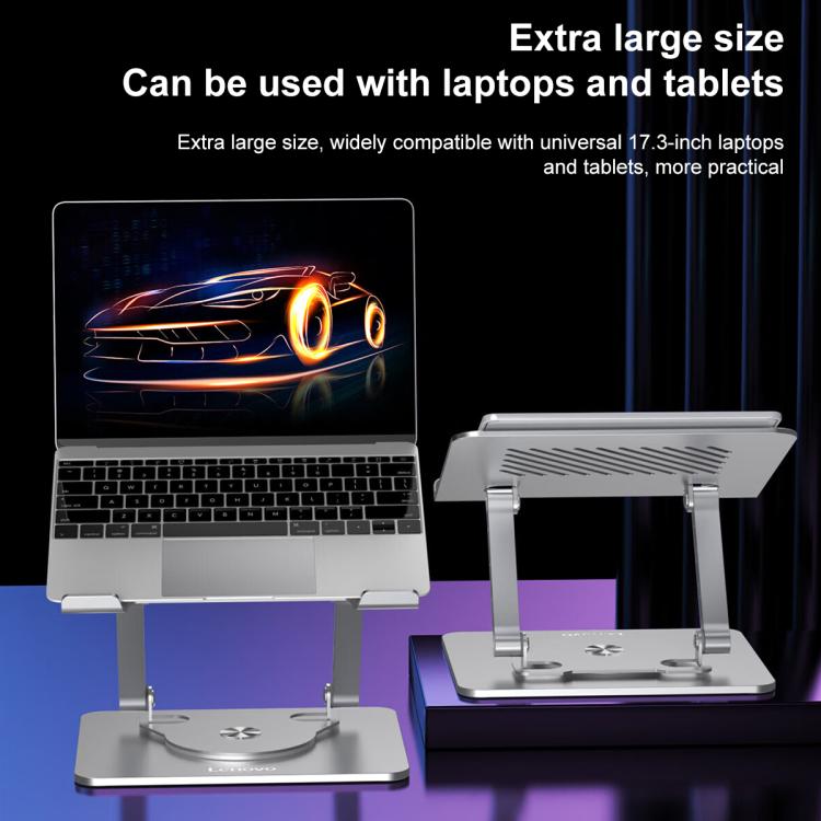 Lenovo Thinkplus ZJA7 360 Degree Rotating Laptop Heat Dissipation Metal Holder(Silver) - Laptop Stand by Lenovo | Online Shopping UK | buy2fix