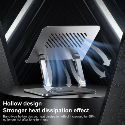 Lenovo Thinkplus ZJA7 360 Degree Rotating Laptop Heat Dissipation Metal Holder(Grey) - Laptop Stand by Lenovo | Online Shopping UK | buy2fix