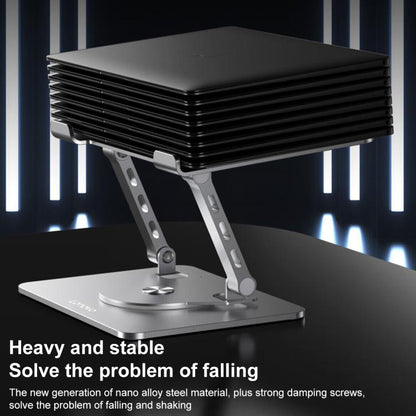 Lenovo Thinkplus ZJA7 360 Degree Rotating Laptop Heat Dissipation Metal Holder(Grey) - Laptop Stand by Lenovo | Online Shopping UK | buy2fix