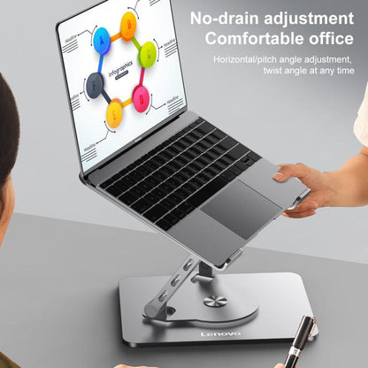 Lenovo Thinkplus ZJA7 360 Degree Rotating Laptop Heat Dissipation Metal Holder(Silver) - Laptop Stand by Lenovo | Online Shopping UK | buy2fix