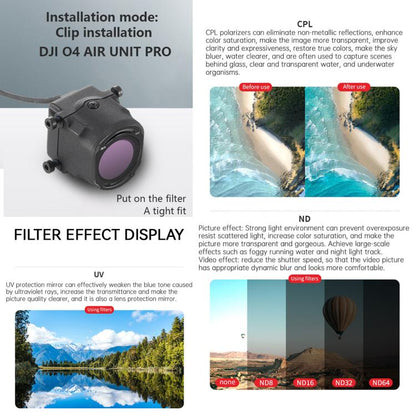 For DJI O4 Air Unit Pro / Avata 2 JSR YB Series Camera Lens Filter, Filter:3 in 1 CPL ND8/16 - Lens Filter by JSR | Online Shopping UK | buy2fix