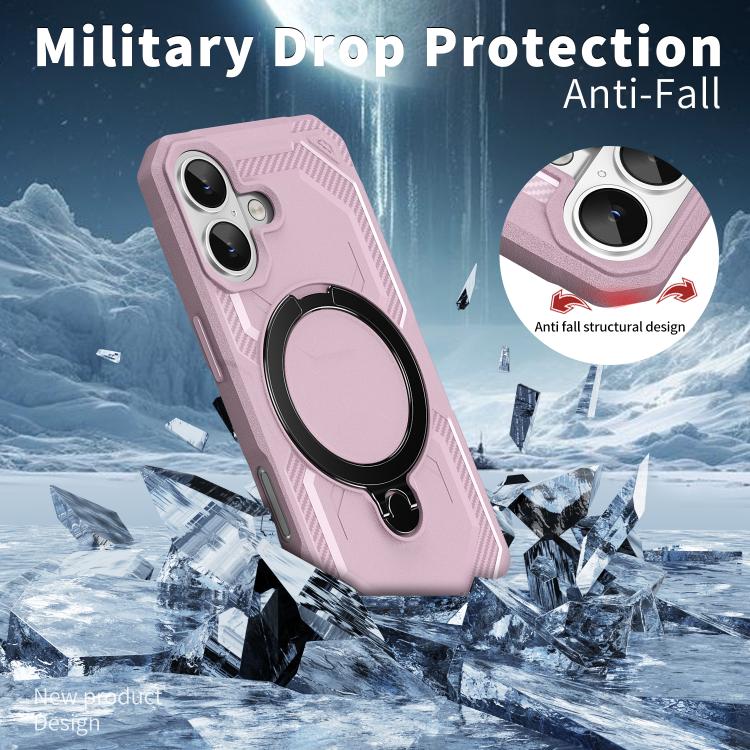 For iPhone 17 Frosted MagSafe Holder Phone Case(Pink) - iPhone 17 Cases by buy2fix | Online Shopping UK | buy2fix
