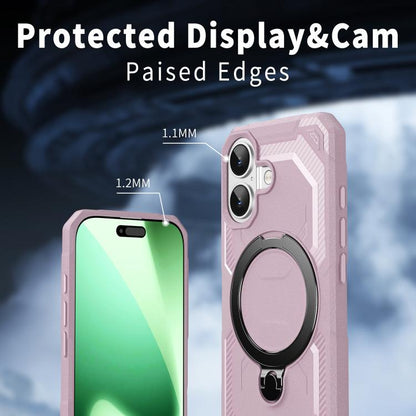 For iPhone 17 Frosted MagSafe Holder Phone Case(Pink) - iPhone 17 Cases by buy2fix | Online Shopping UK | buy2fix