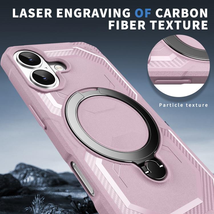 For iPhone 17 Frosted MagSafe Holder Phone Case(Pink) - iPhone 17 Cases by buy2fix | Online Shopping UK | buy2fix