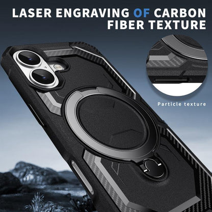 For iPhone 17 Frosted MagSafe Holder Phone Case(Black) - iPhone 17 Cases by buy2fix | Online Shopping UK | buy2fix