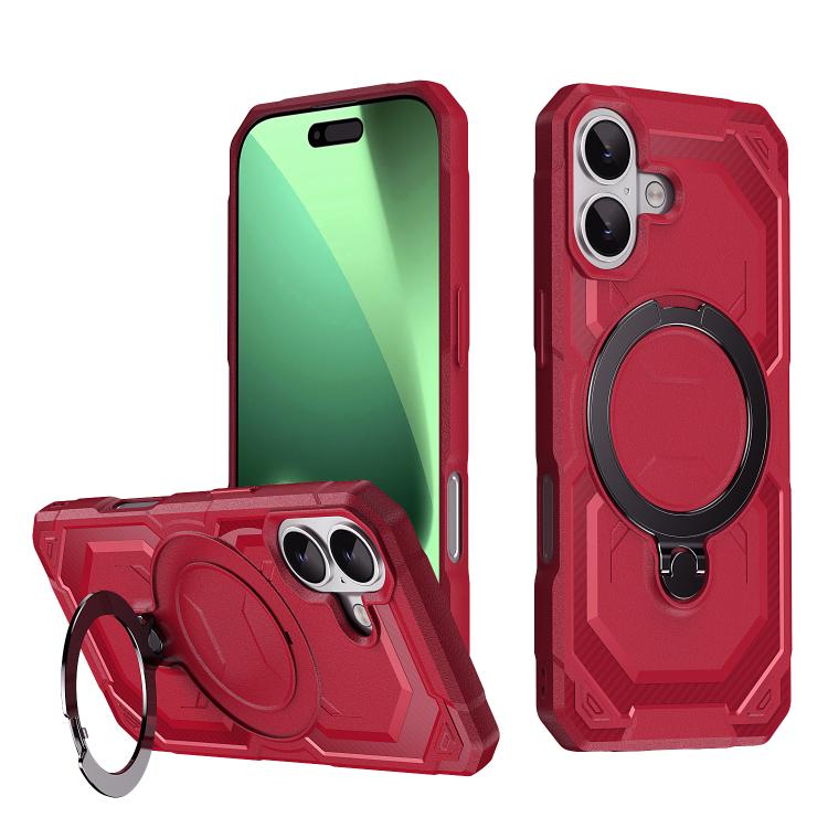 For iPhone 17 Frosted MagSafe Holder Phone Case(Red) - iPhone 17 Cases by buy2fix | Online Shopping UK | buy2fix