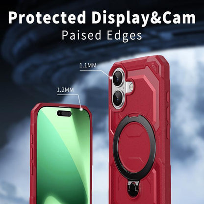 For iPhone 17 Frosted MagSafe Holder Phone Case(Red) - iPhone 17 Cases by buy2fix | Online Shopping UK | buy2fix