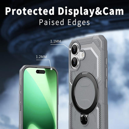 For iPhone 17 Frosted MagSafe Holder Phone Case(Grey) - iPhone 17 Cases by buy2fix | Online Shopping UK | buy2fix