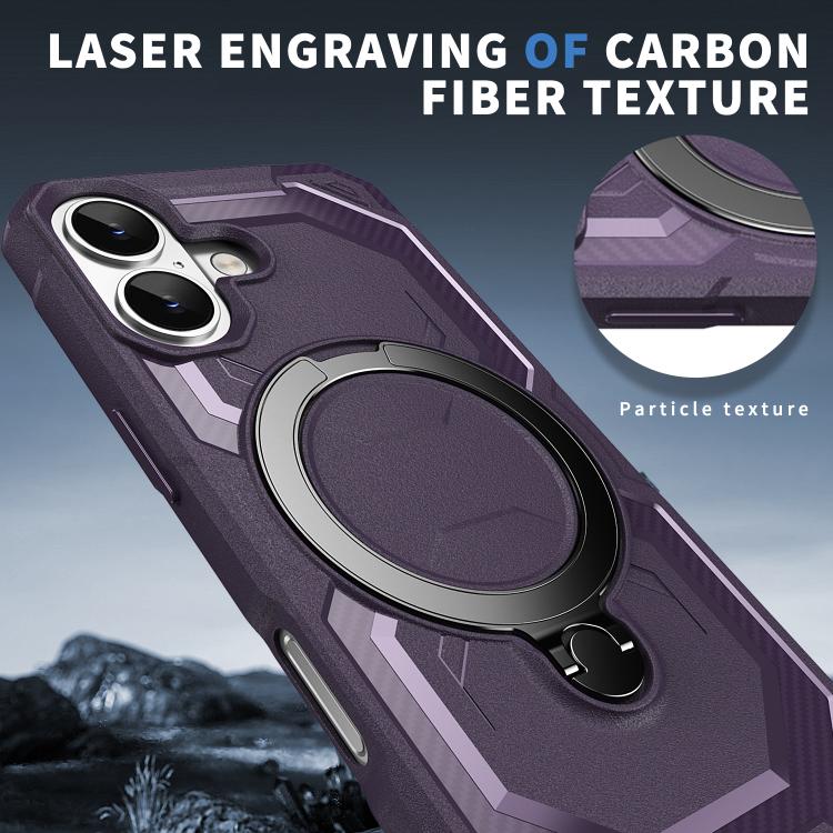 For iPhone 17 Frosted MagSafe Holder Phone Case(Purple) - iPhone 17 Cases by buy2fix | Online Shopping UK | buy2fix