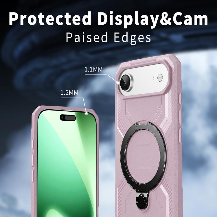 For iPhone Air Frosted MagSafe Holder Phone Case(Pink) - iPhone Air Cases by buy2fix | Online Shopping UK | buy2fix